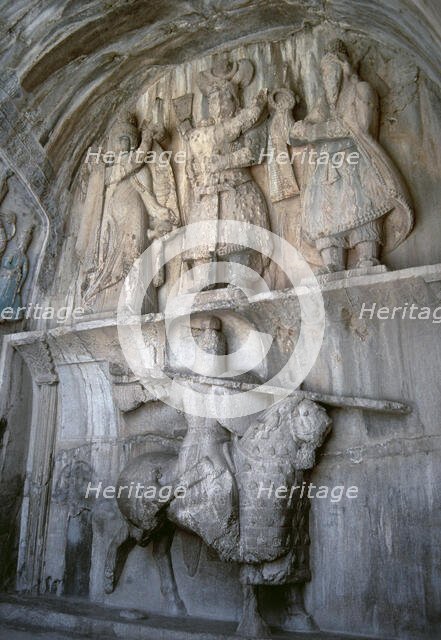 Khosrau II the victorius (reigned 591-628), Taq-e Bostan, Iran, Sassanid Empire (2000). Creator: Unknown.