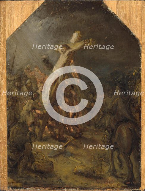 The Raising of the Cross, ca 1633-1645. Creator: Rembrandt van Rhijn (1606-1669).