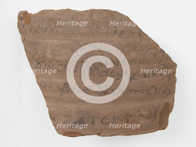 Ostrakon, Coptic, 7th century. Creator: Unknown.
