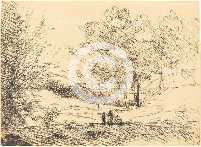 Souvenir of Lake Maggiore (Souvenir du Lac Majeur), 1871. Creator: Jean-Baptiste-Camille Corot.