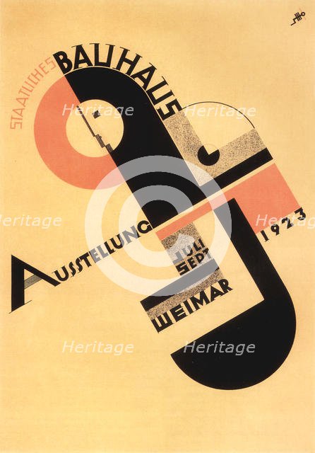 Bauhaus exhibition. Postcard, 1923. Creator: Schmidt, Joost (1893-1948).