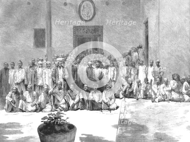 ''Mr. H. M. Stanley's return to civilisation; Mr. Stanley and his Porters at the British..., 1890. Creator: Unknown.