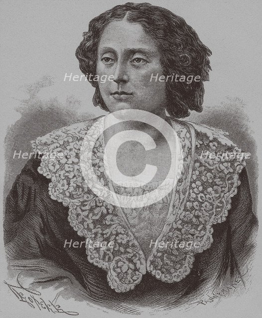 Portrait of Princess Nino Aleksandrovna Griboyedova (née Chavchavadze), 1886. Artist: Pannemaker, François (1822-1900)