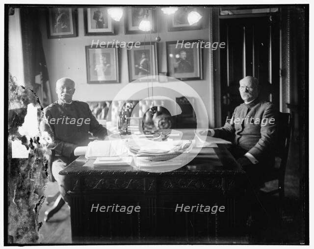 Hugh L. Scott & Tasker H. Bliss at desk, between 1910 and 1920. Creator: Harris & Ewing.