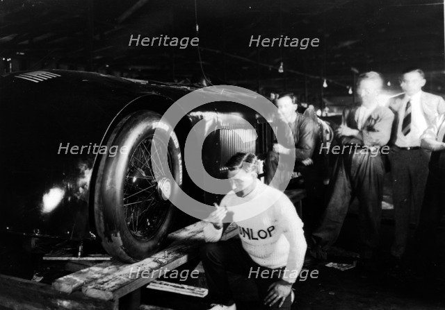 Sunbeam 1000hp World Land speed record attempt at Daytona 1927 Artist: Unknown.