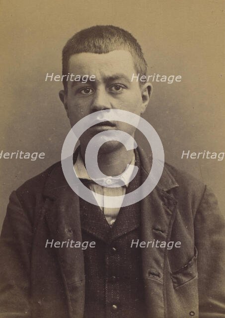 Maince. émile. 19 ans, né à Levallois-Perret (Seine). Réparateur d'objets d'arts. Anarchis..., 1894. Creator: Alphonse Bertillon.
