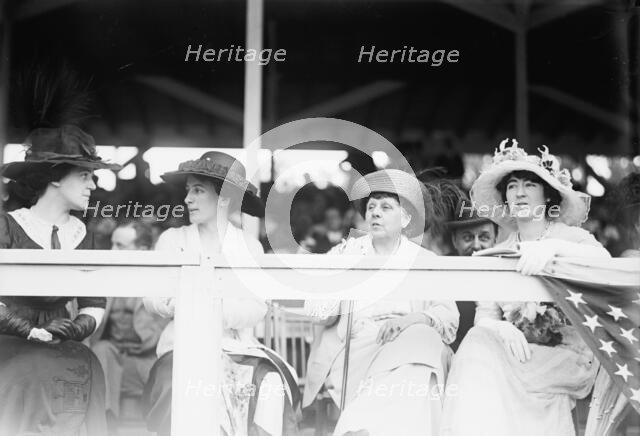Mme Bakmetieff, Mrs. Truxton Beale; Mrs. Edward Beale McLean; Mme Havenith, Washington DC, 1914. Creator: Harris & Ewing.