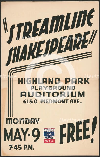 Streamline Shakespeare, Los Angeles, 1938. Creator: Unknown.