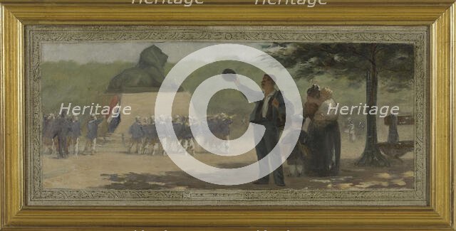 Sketch for the salle des mariages (wedding hall) of the town hall: Midday, c.1889.  Creator: Georges Roussel.