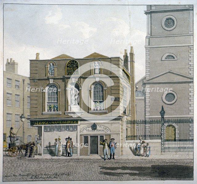 Aldgate House, Aldgate High Street, London, 1815. Artist: Robert Blemmell Schnebbelie