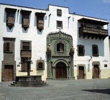 Façade of the Provincial Museum of Fine Arts of Las Palmas de Gran Canaria.