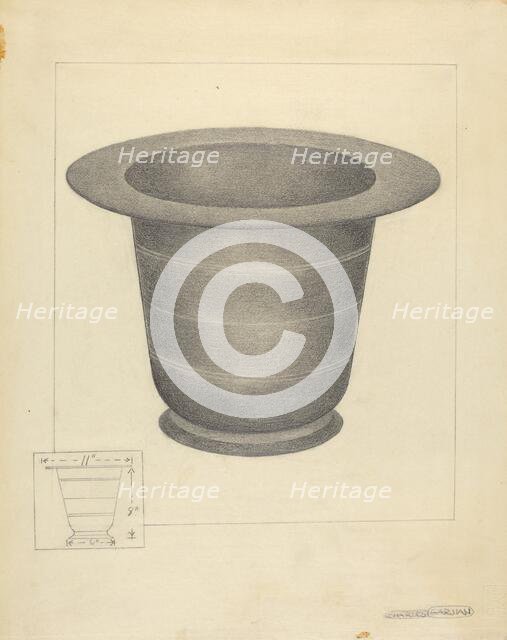 Pewter Commode Form, c. 1939. Creator: Charles Garjian.