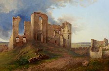 Ruins of the Tenczyn Castle, 1854. Creator: Aleksander Plonczynski.