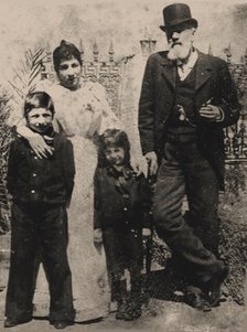 Giorgio de Chirico, mother Gemma, father Evaristo and brother Andrea, Volos, 1897. Creator: Unknown photographer.