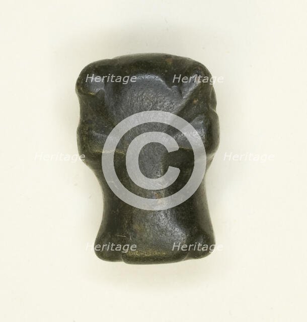 Amulet of a Hippopotamus Head, Egypt, Middle Kingdom, Dynasty 12 (about 1985-1773 BCE). Creator: Unknown.