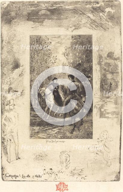 Caramba! Fit-elle (Caramba! She Exclaimed), 1879/1880. Creator: Felix Hilaire Buhot.