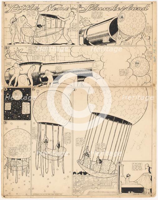 Little Nemo in Slumberland: "I don't like this, one little tiny bit, not one tiny weenie bit", 1906. Creator: Winsor McCay.