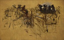 Ploughing (Sketch), between 1883-1887. Creator: Jacek Malczewski.