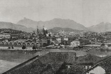 Rio de Janeiro, Brazil: panoramic view from the roadstead, 1898.  Creator: Bernardo Rico.