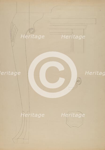 Gaming Table, 1935/1942. Creator: Unknown.