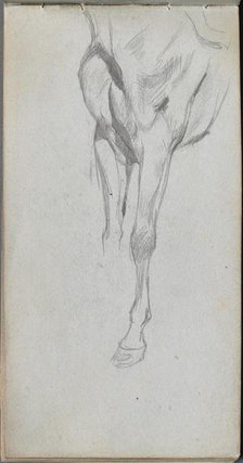 Sketchbook, page 48: Study of A Horse. Creator: Ernest Meissonier (French, 1815-1891).