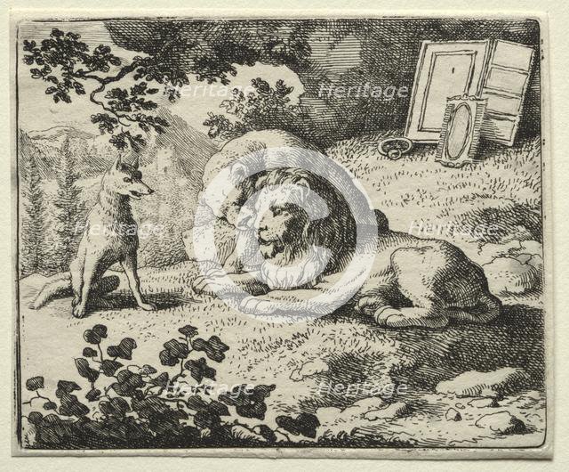 Reynard the Fox: Reynard Promises Gifts to the Lion. Creator: Allart van Everdingen (Dutch, 1621-1675).