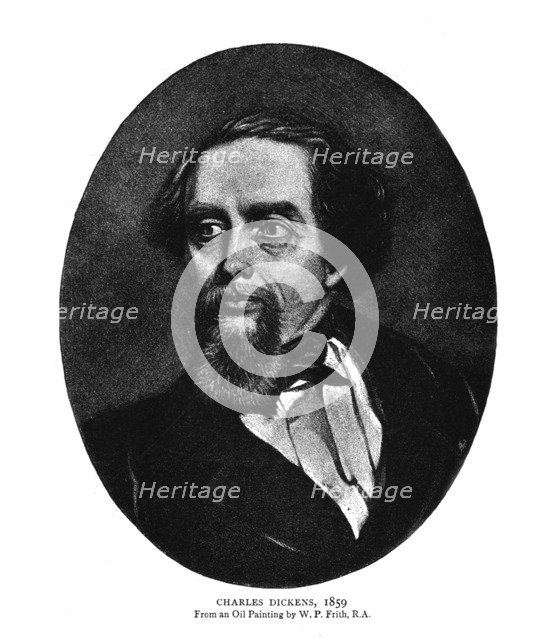 Charles Dickens, 1859. Artist: Unknown.