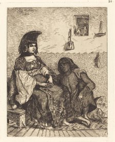 Jewish Woman of Algiers (Juive d'Alger), 1833. Creator: Eugene Delacroix.