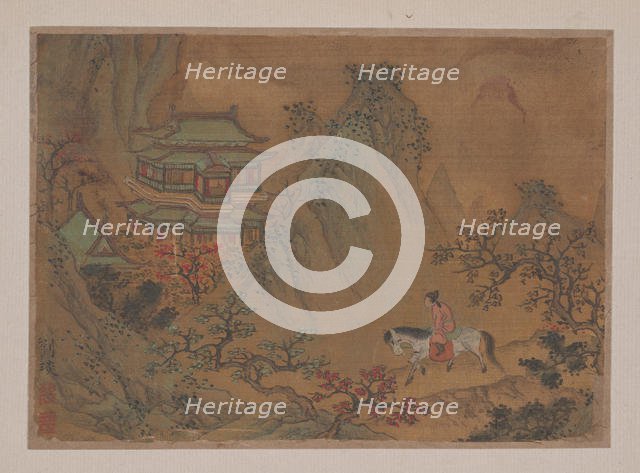 Landscape with Man on Horseback. Creator: Liu Yen.