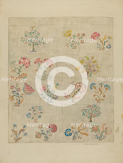 Bedspread, c. 1936. Creator: Mary Berner.