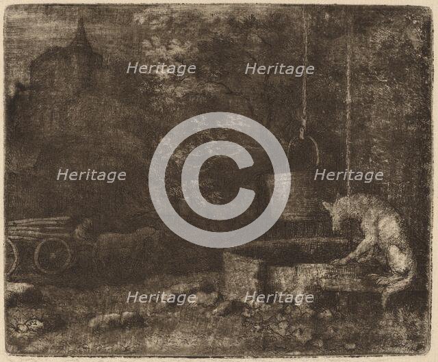 The Wolf and the Well, probably c. 1645/1656. Creator: Allart van Everdingen.