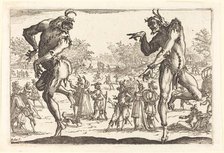 Two Zanni, c. 1616. Creator: Jacques Callot.