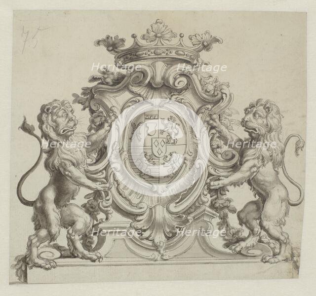Design for the award winning coat of arms Salm-Reiferscheidt-Dyck, c.1735. Creator: Anon.