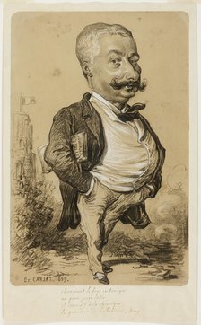 Caricature of a Man, 1859. Creator: Etienne Carjat.