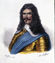 Henri de la Tour d'Auvergne, Viscount de Turenne (1611-1675), Marshal of France, engraving in the…