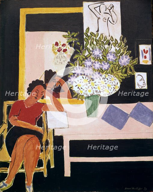 'Reader on a Black Background', 1939. Creator: Henri Matisse.