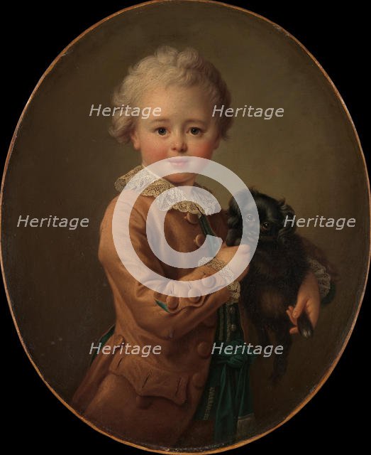 Boy with a Black Spaniel. Creator: Francois Hubert Drouais.