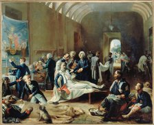 An emergency hospital  in 1814, during the French campaign, c1814. Creator: Pierre-Roch Vigneron.