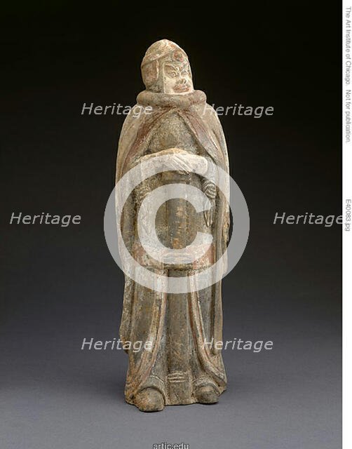 Military Official with Long Sword, Northern Wei dynasty (386-535), c. 500/525. Creator: Unknown.