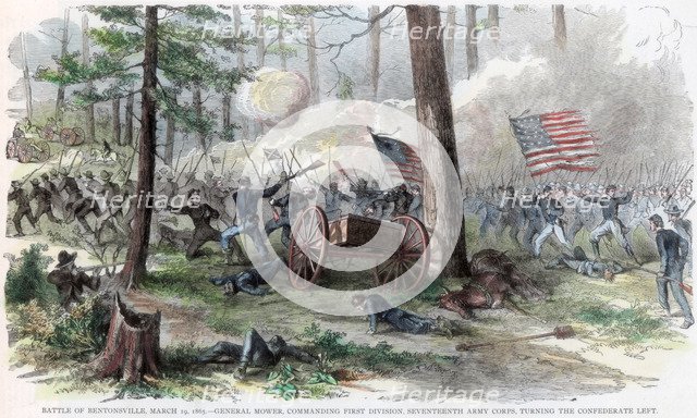 Battle of Bentonville, North Carolina, American Civil War 19 March 1865. Artist: Unknown