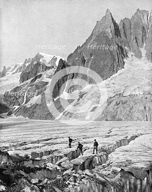 Mont Blanc du Tacul and the Dent du Requin, the Alps, early 20th century. Artist: Unknown