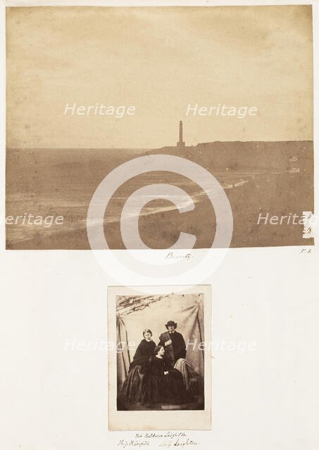 Biaritz; Sir Baldwin Leighton, Miss M. Leighton, Miss Leighton, 1853-56. Creator: James Knight.