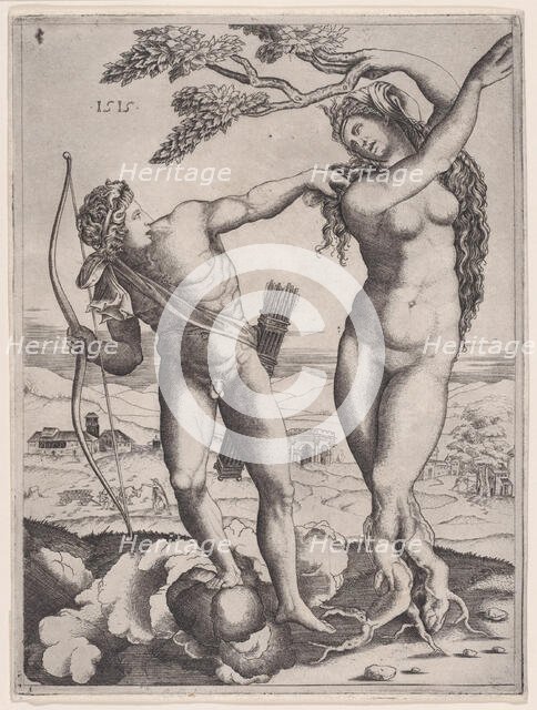 Apollo and Daphne, dated 1515., dated 1515. Creator: Agostino Veneziano.