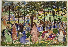 Park Scene, ca. 1915-1918. Creator: Maurice Brazil Prendergast.