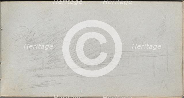 Sketchbook, page 78: Landscape Study. Creator: Ernest Meissonier (French, 1815-1891).