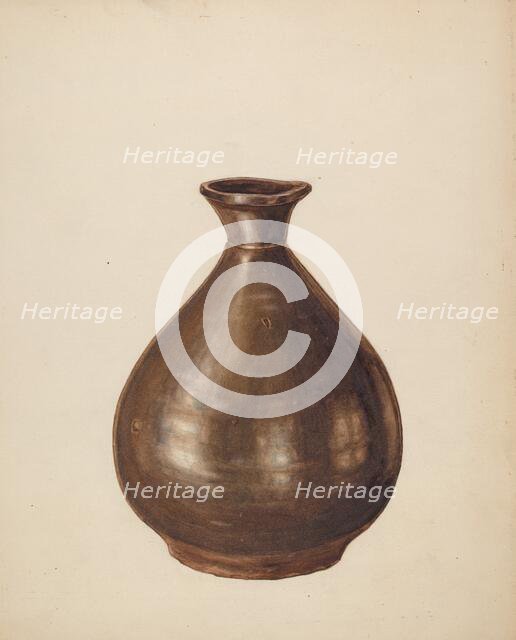 Pottery Jug, c. 1938. Creator: Al Curry.