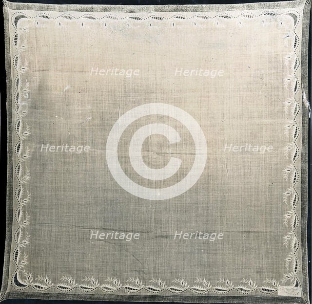 Handkerchief, England, 1840s. Creator: Unknown.