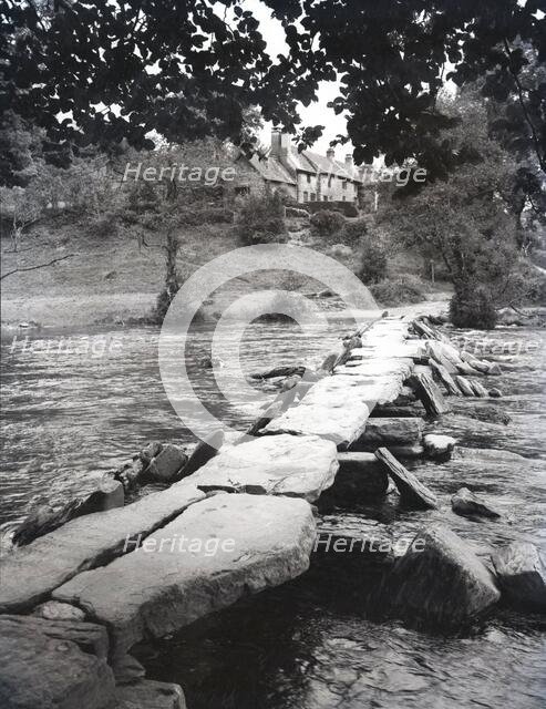 Tarr Steps, near Dulverton, Exmoor, Somerset, c1955. Creator: Arthur Charles Kirby Ware.