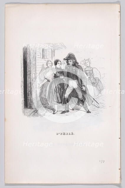 The Exiled from The Complete Works of Béranger, 1836. Creator: Auguste Raffet.