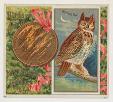 Horned Owl, from the Birds of America series (N37) for Allen & Ginter Cigarettes, 1888. Creator: Allen & Ginter.